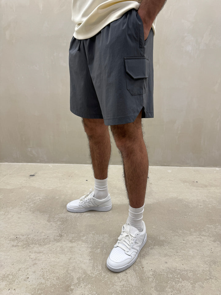 Utility Cargo Shorts - Graphite Grey